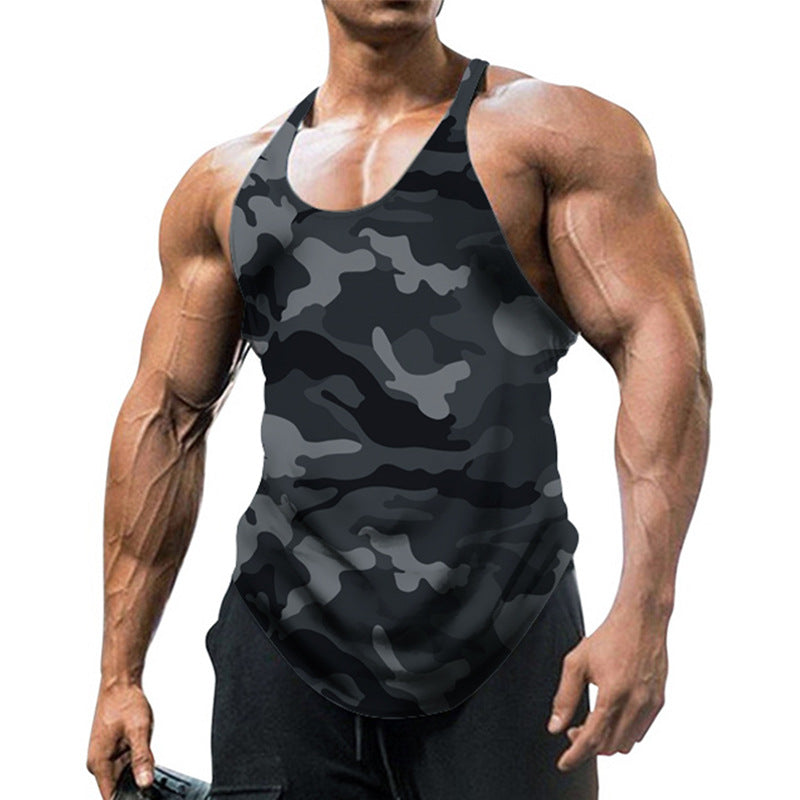 Mens Workout Tops Camo Tactical Sleeveless Tanks (Free shipping for 2 items)