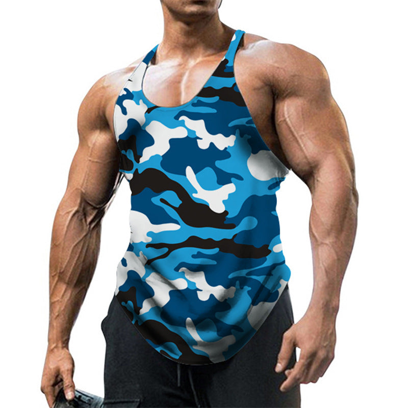Mens Workout Tops Camo Tactical Sleeveless Tanks (Free shipping for 2 items)