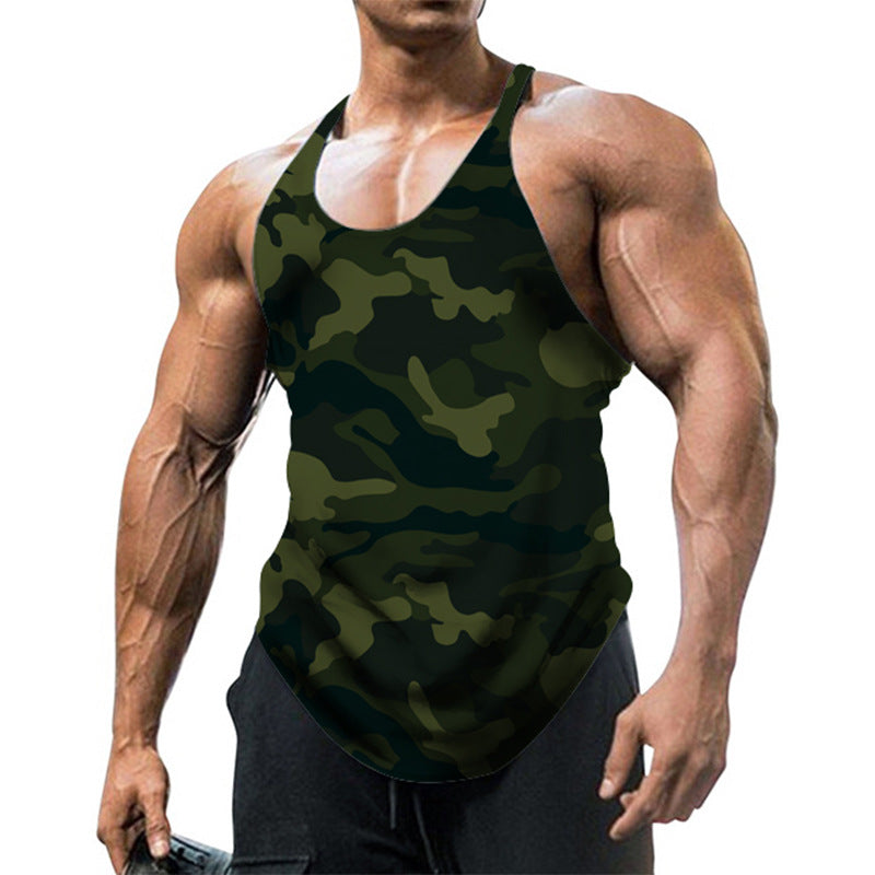 Mens Workout Tops Camo Tactical Sleeveless Tanks (Free shipping for 2 items)