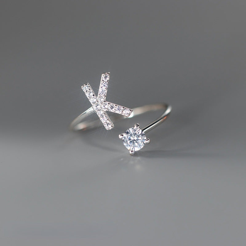 Real 925 Sterling Silver CZ Opening Diamond Ring