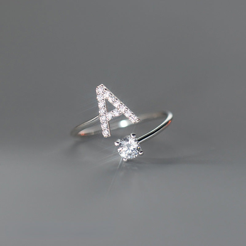 Real 925 Sterling Silver CZ Opening Diamond Ring