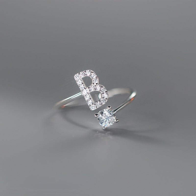 Real 925 Sterling Silver CZ Opening Diamond Ring