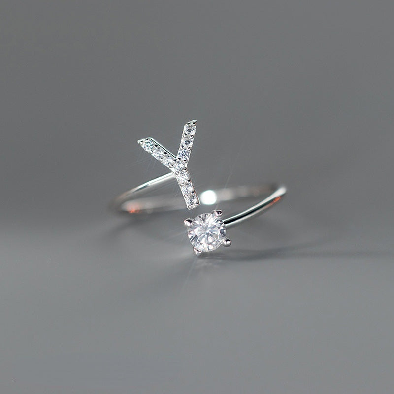 Real 925 Sterling Silver CZ Opening Diamond Ring