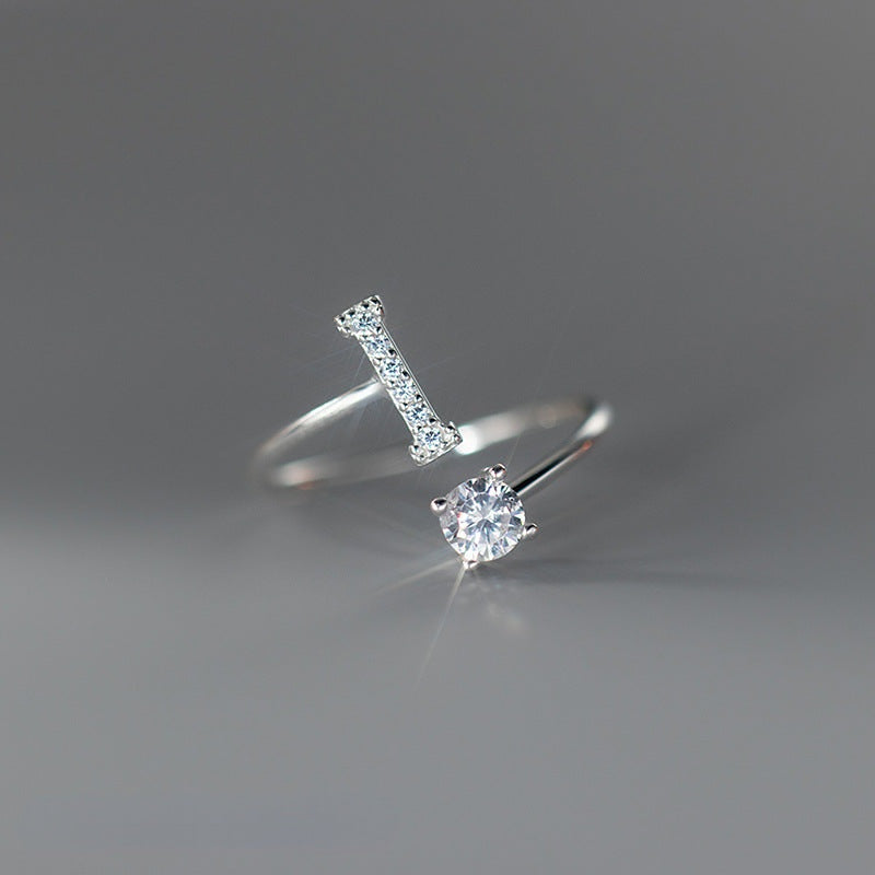 Real 925 Sterling Silver CZ Opening Diamond Ring