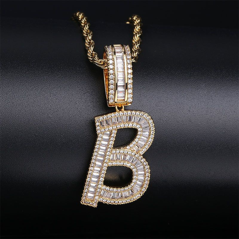 Soul® Iced Baguette Letters Pendant Necklace 🔥