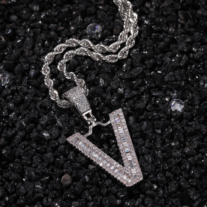 Soul® Iced Baguette Letters Pendant Necklace 🔥