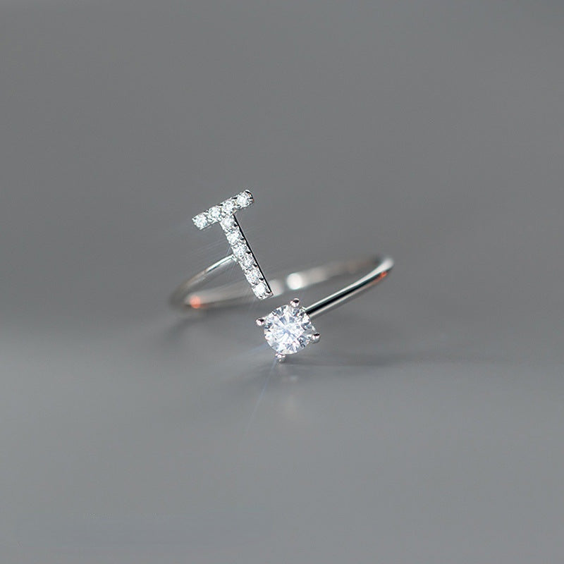Real 925 Sterling Silver CZ Opening Diamond Ring