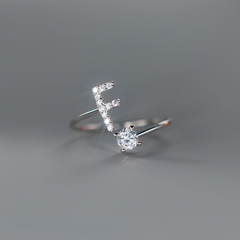 Real 925 Sterling Silver CZ Opening Diamond Ring