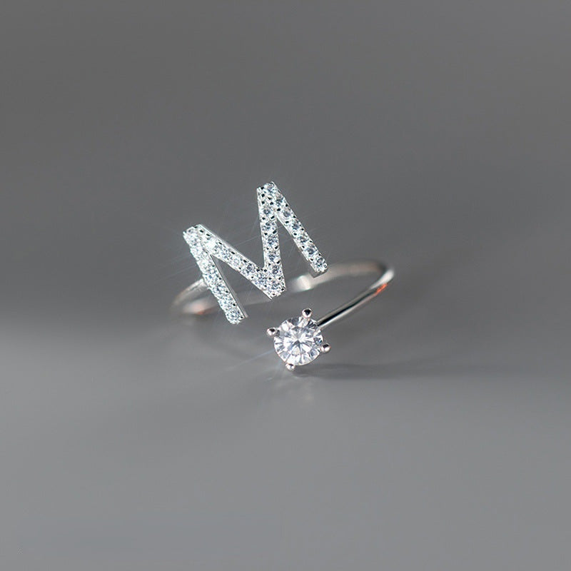 Real 925 Sterling Silver CZ Opening Diamond Ring