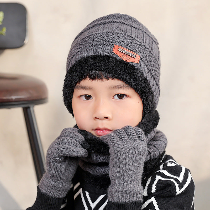 Warm Winter Beanie Hat & Scarf Set Stylish Knit Cap for Men Women
