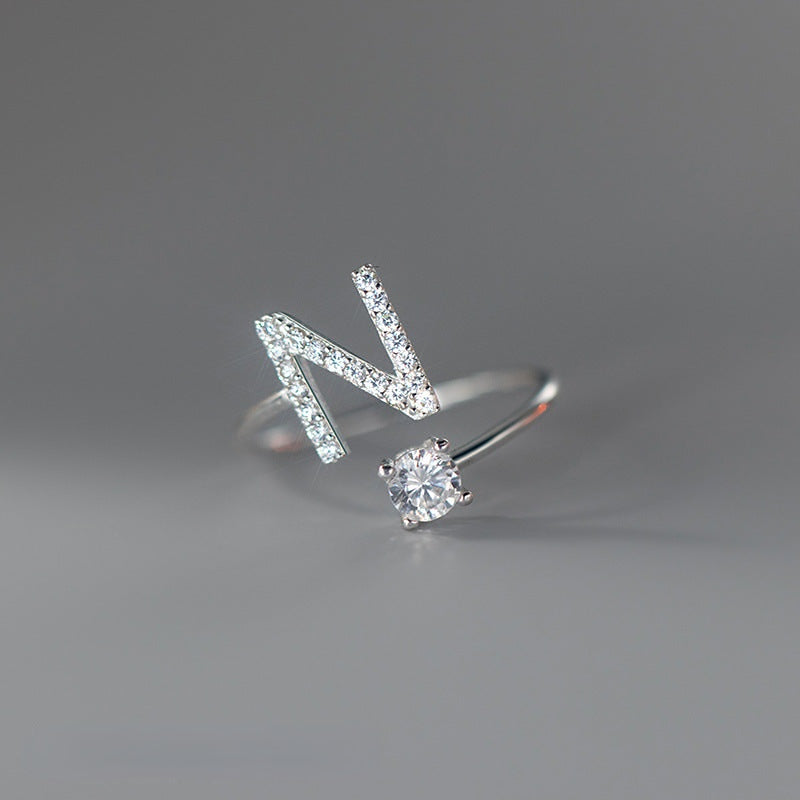 Real 925 Sterling Silver CZ Opening Diamond Ring