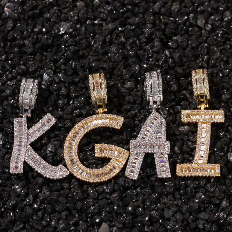 Soul® Iced Baguette Letters Pendant Necklace 🔥