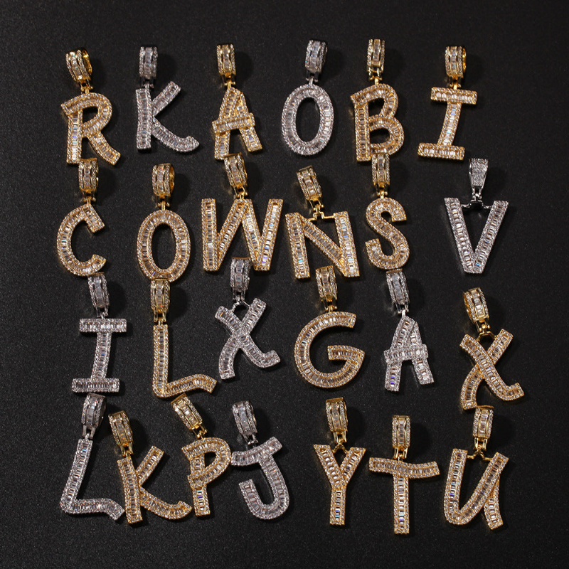 Soul® Iced Baguette Letters Pendant Necklace 🔥