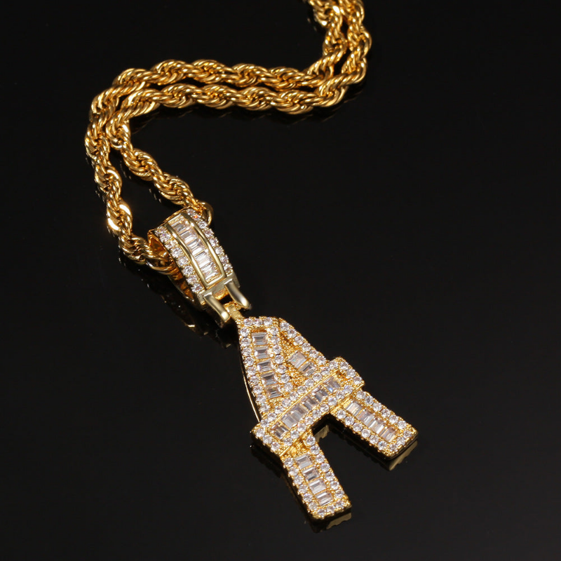 Soul® Iced Baguette Letters Pendant Necklace 🔥