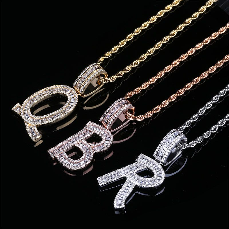 Soul® Iced Baguette Letters Pendant Necklace 🔥