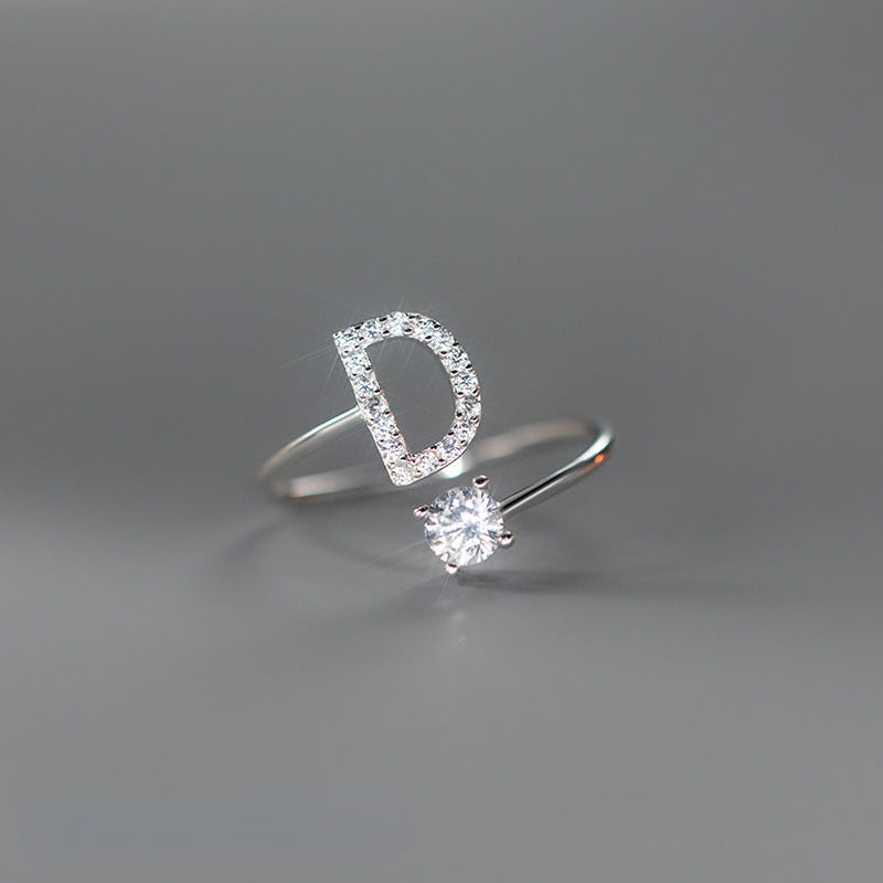 Real 925 Sterling Silver CZ Opening Diamond Ring