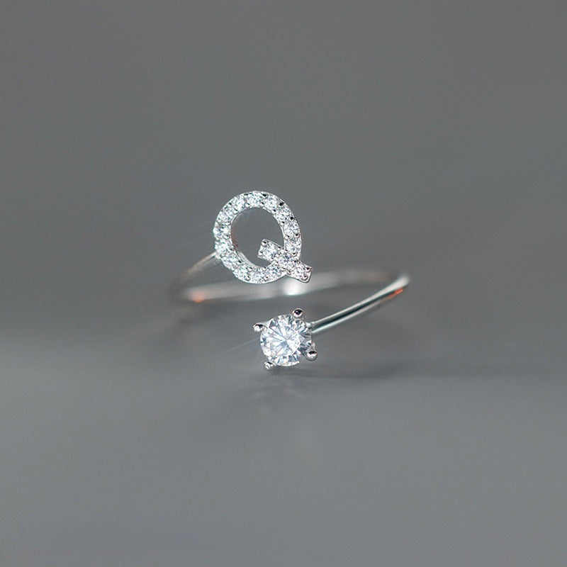 Real 925 Sterling Silver CZ Opening Diamond Ring