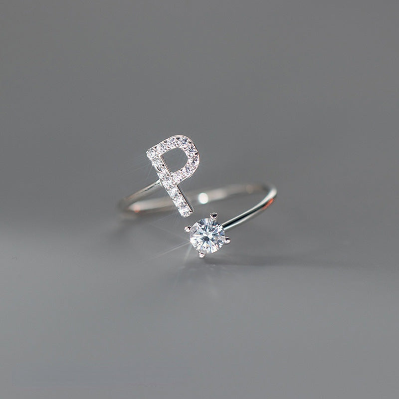 Real 925 Sterling Silver CZ Opening Diamond Ring
