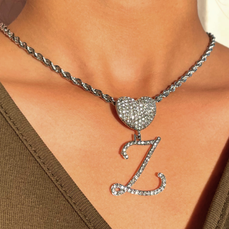 Soul® A-Z Cursive Letter Heart Pendant