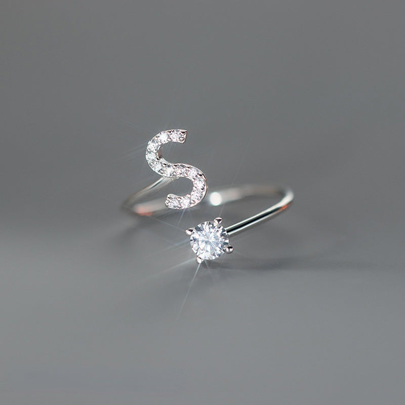 Real 925 Sterling Silver CZ Opening Diamond Ring