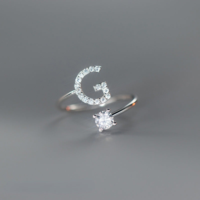 Real 925 Sterling Silver CZ Opening Diamond Ring