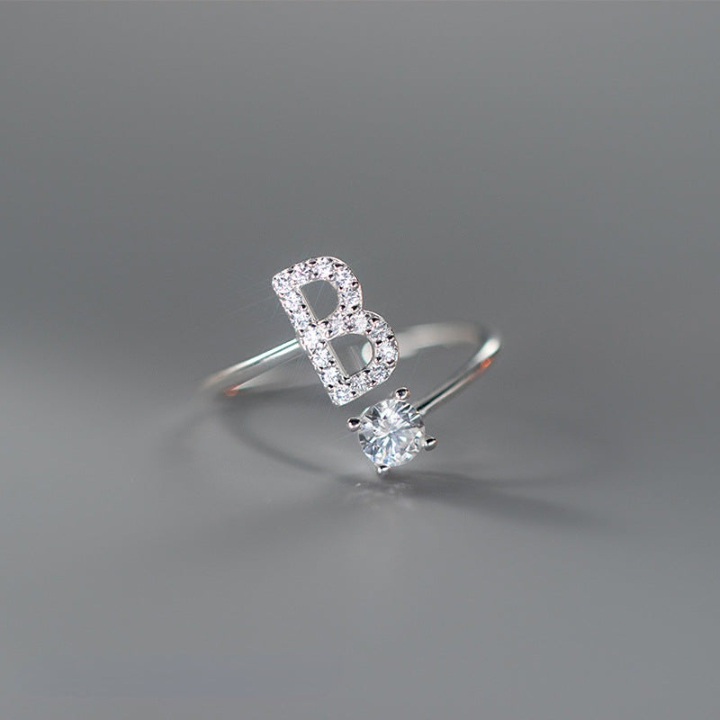 Real 925 Sterling Silver CZ Opening Diamond Ring