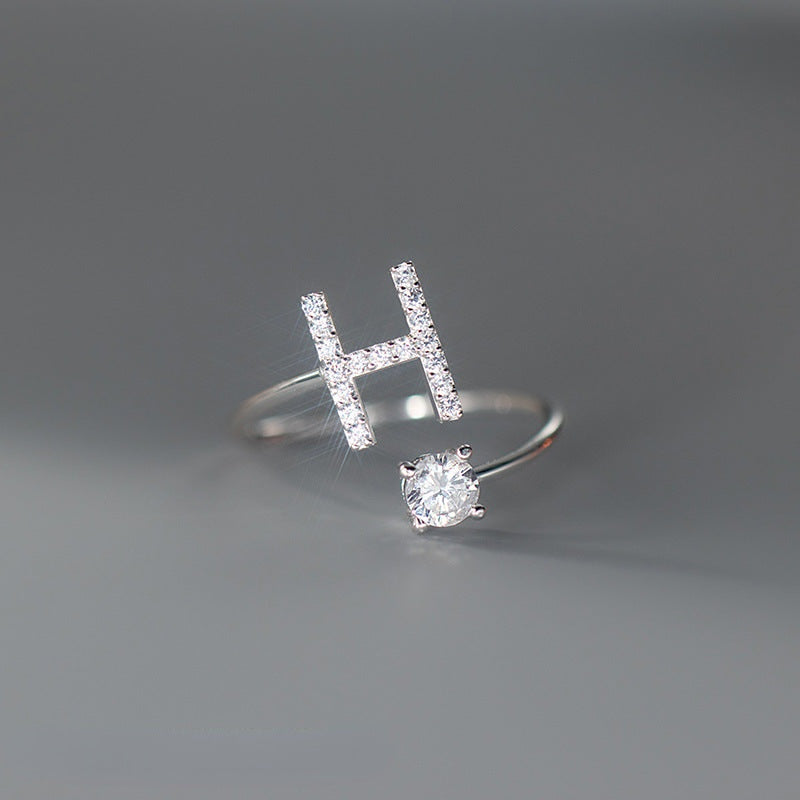Real 925 Sterling Silver CZ Opening Diamond Ring