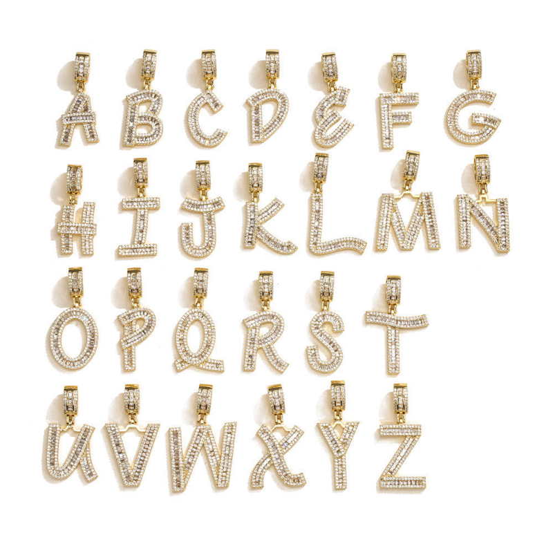Soul® Iced Baguette Letters Pendant Necklace 🔥
