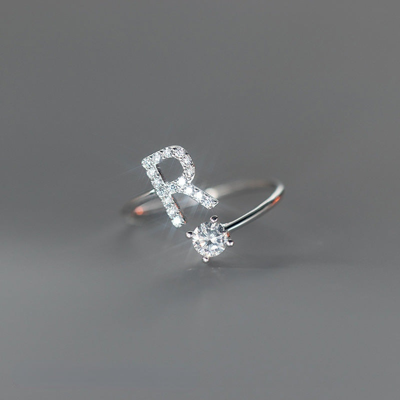 Real 925 Sterling Silver CZ Opening Diamond Ring